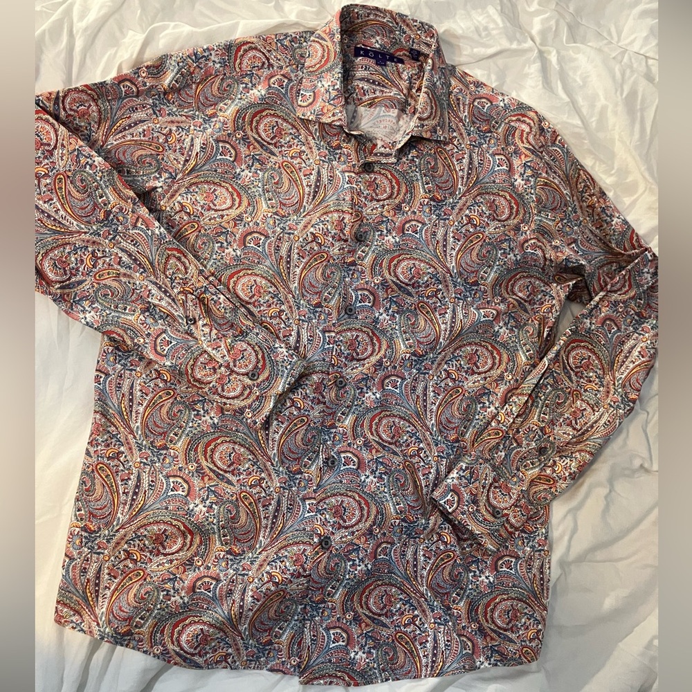 Kolte Men’s Large 16 1/2 Paisley Shirt (very Liberty of London-like print)